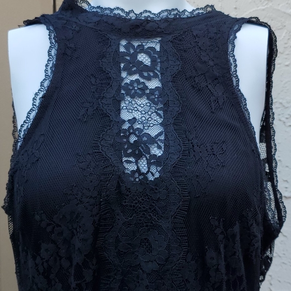 Free people black lace dress sz 6 - Picture 8 of 15